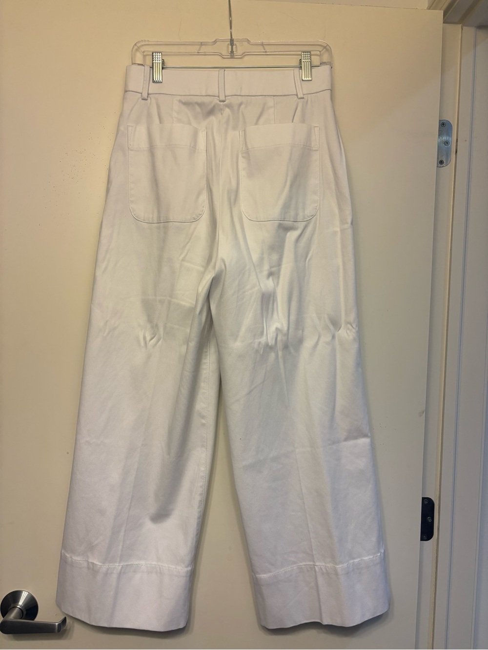 SPANX White Wide-Leg Cropped Pants